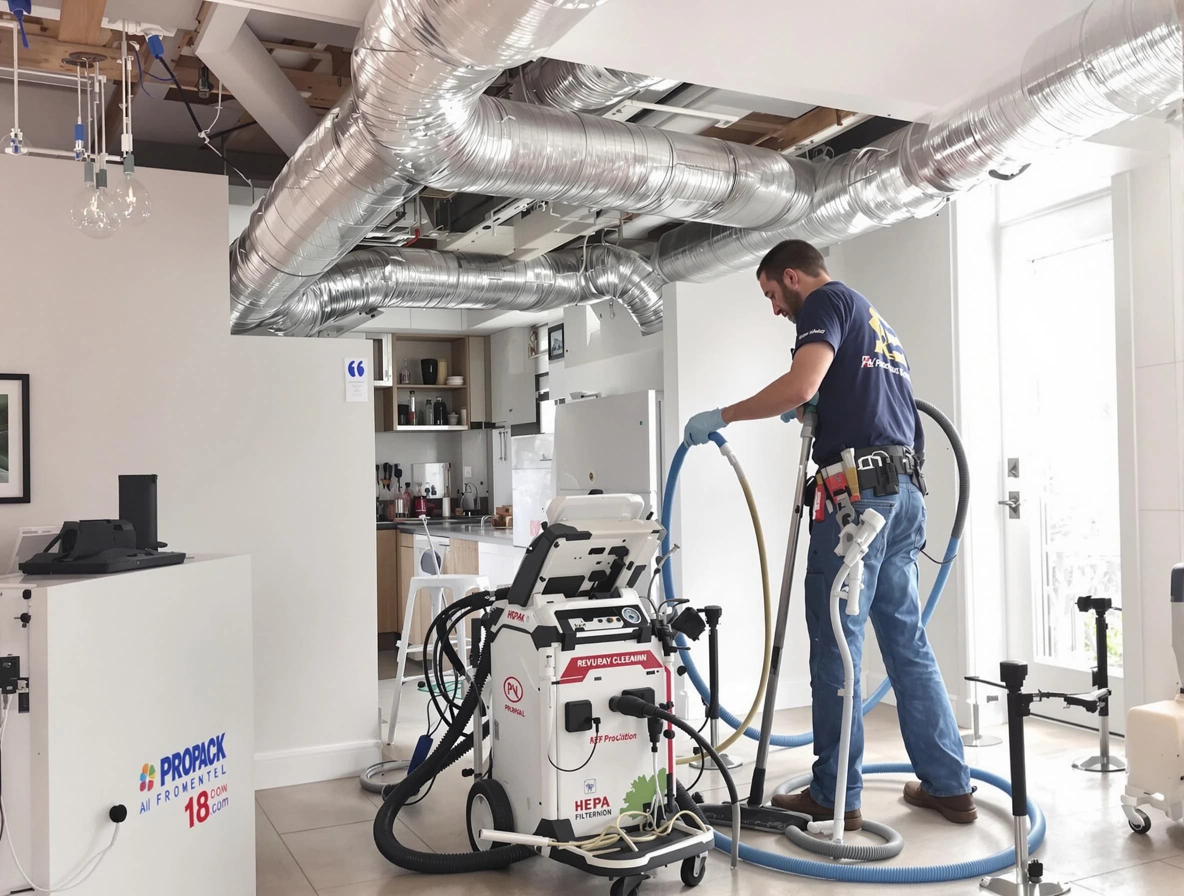 North Huntingdon Air Duct Cleaning technician performing advanced pure duct cleaning with specialized equipment in North Huntingdon